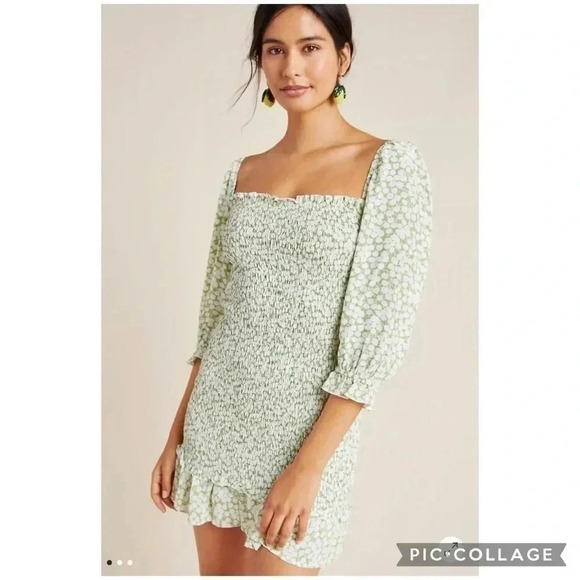 Faithful the brand  Honfleur Smocked Mini Dress Size 4 - Picture 1 of 9